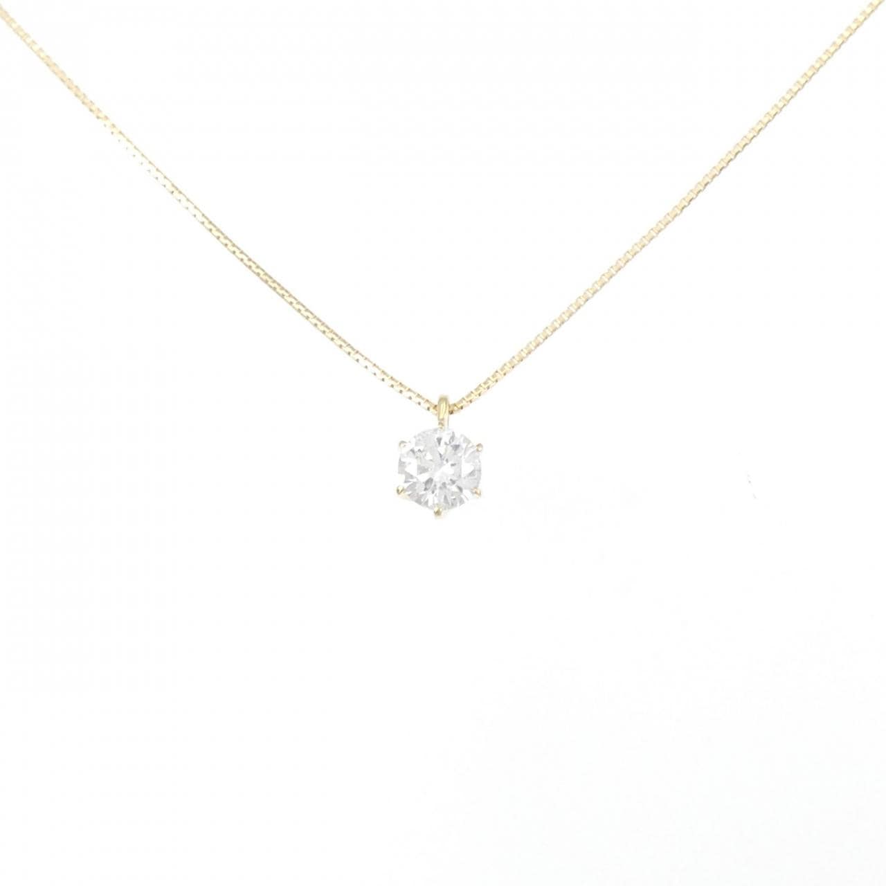 K18YG solitaire Diamond necklace 0.431CT