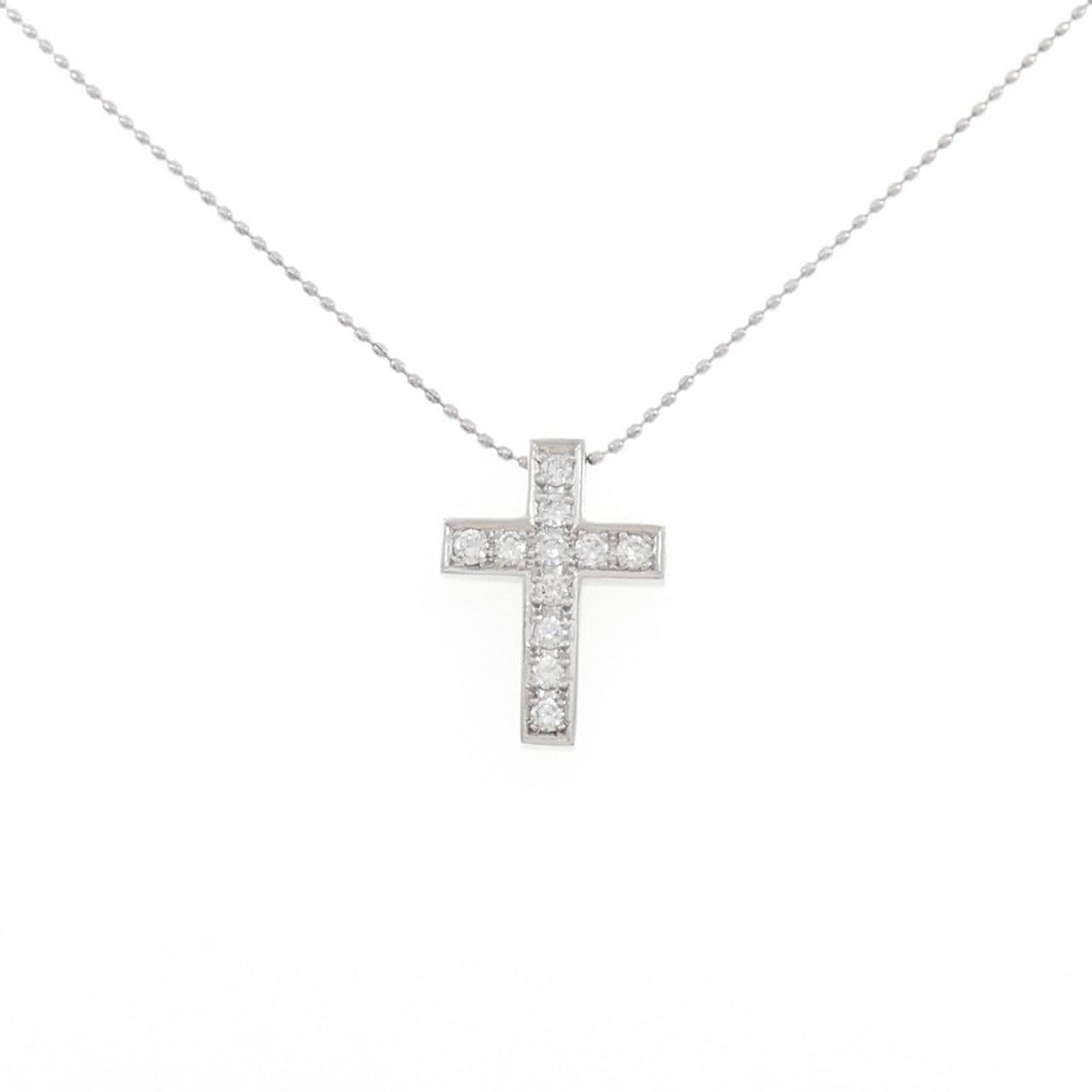PT900/PT850 クロス ダイヤモンド ネックレス 0.30CT