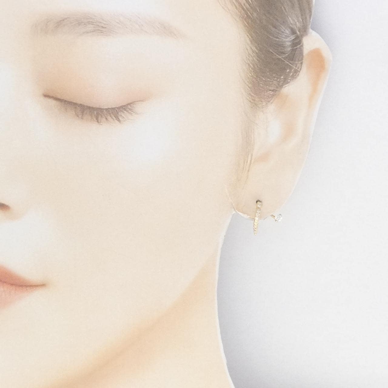 K18YG ハート ダイヤモンド ピアス 0.32CT