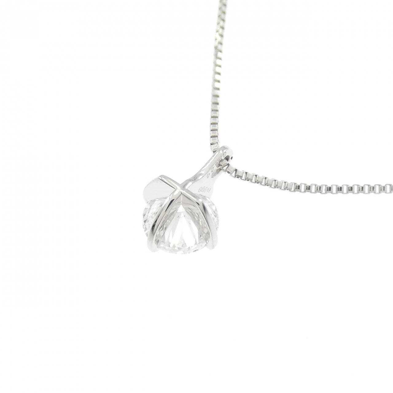 PT900/PT850 ソリティア ダイヤモンド ネックレス 0.324CT