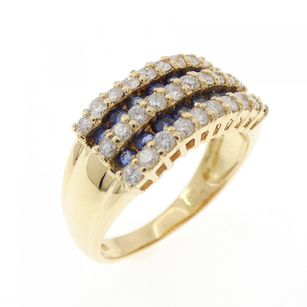 K18YG サファイヤ リング 0.41CT