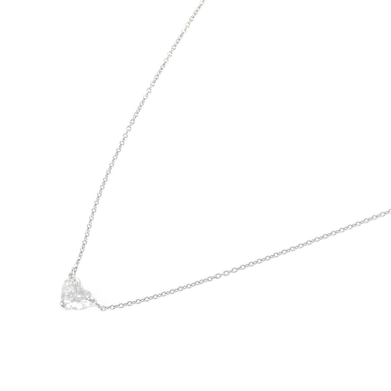【リメイク】PT900/PT850 ダイヤモンド ネックレス 0.483CT F SI1 ハートシェイプ