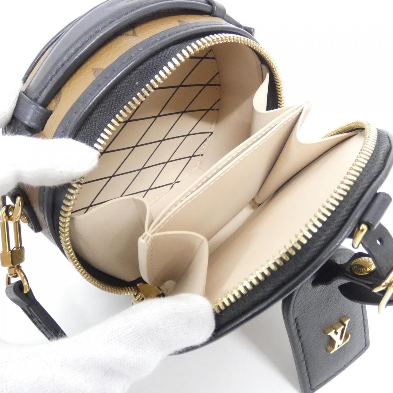ルイヴィトン モノグラム リバース ミニ ボワット シャポー M68276 ショルダーバッグ