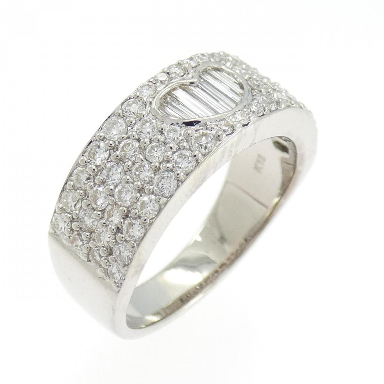K18WG ハート ダイヤモンド リング 1.03CT