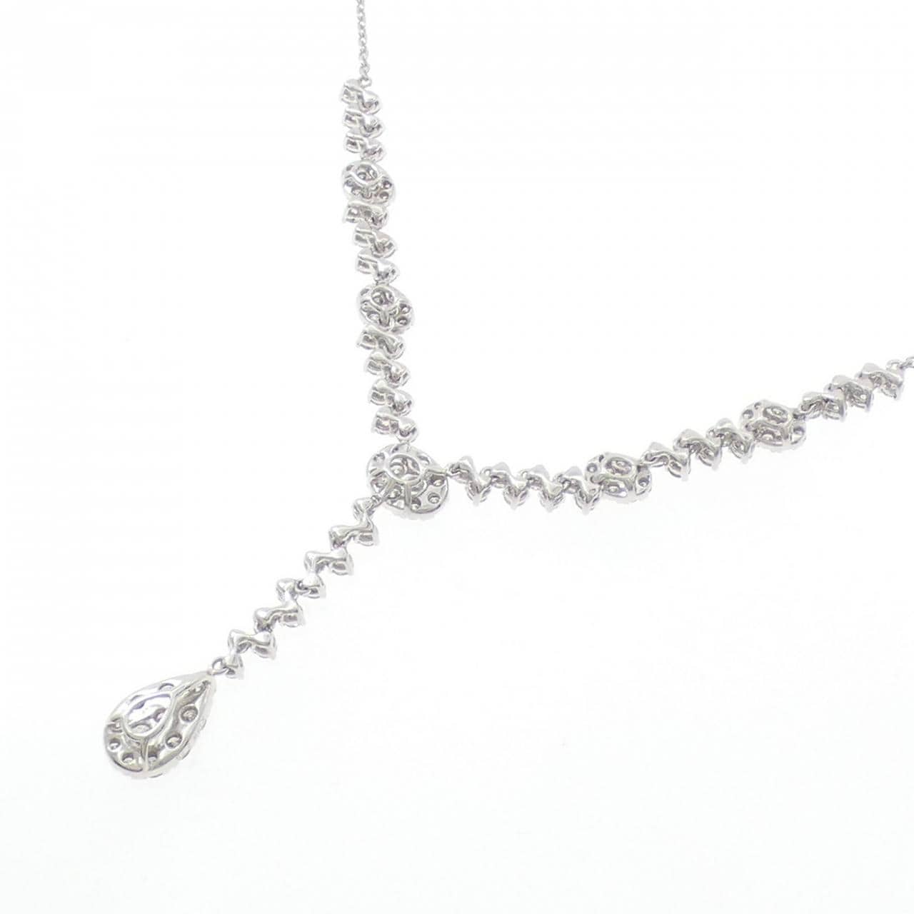 K18WG ダイヤモンド ネックレス 2.79CT
