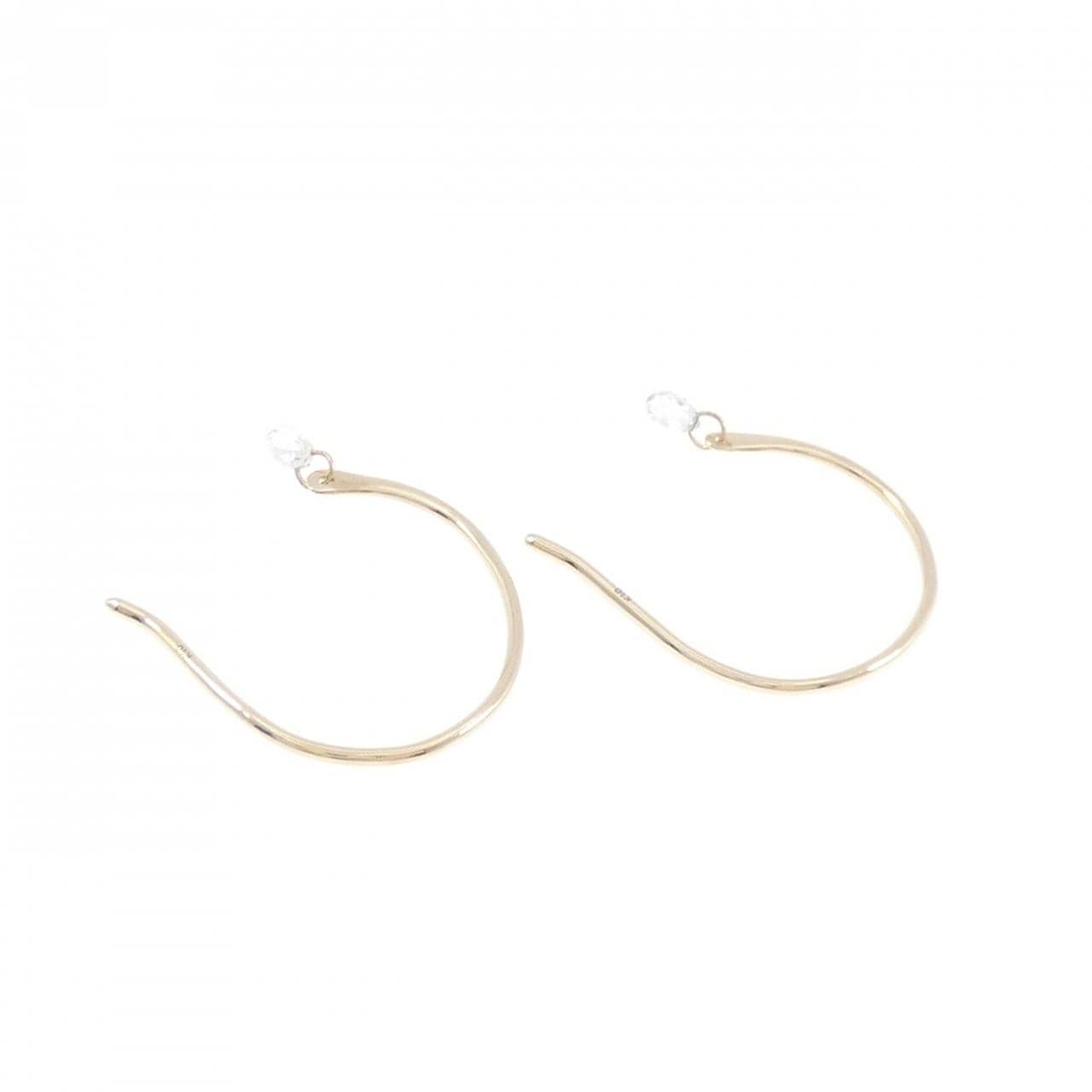 K10YG ダイヤモンド ピアス