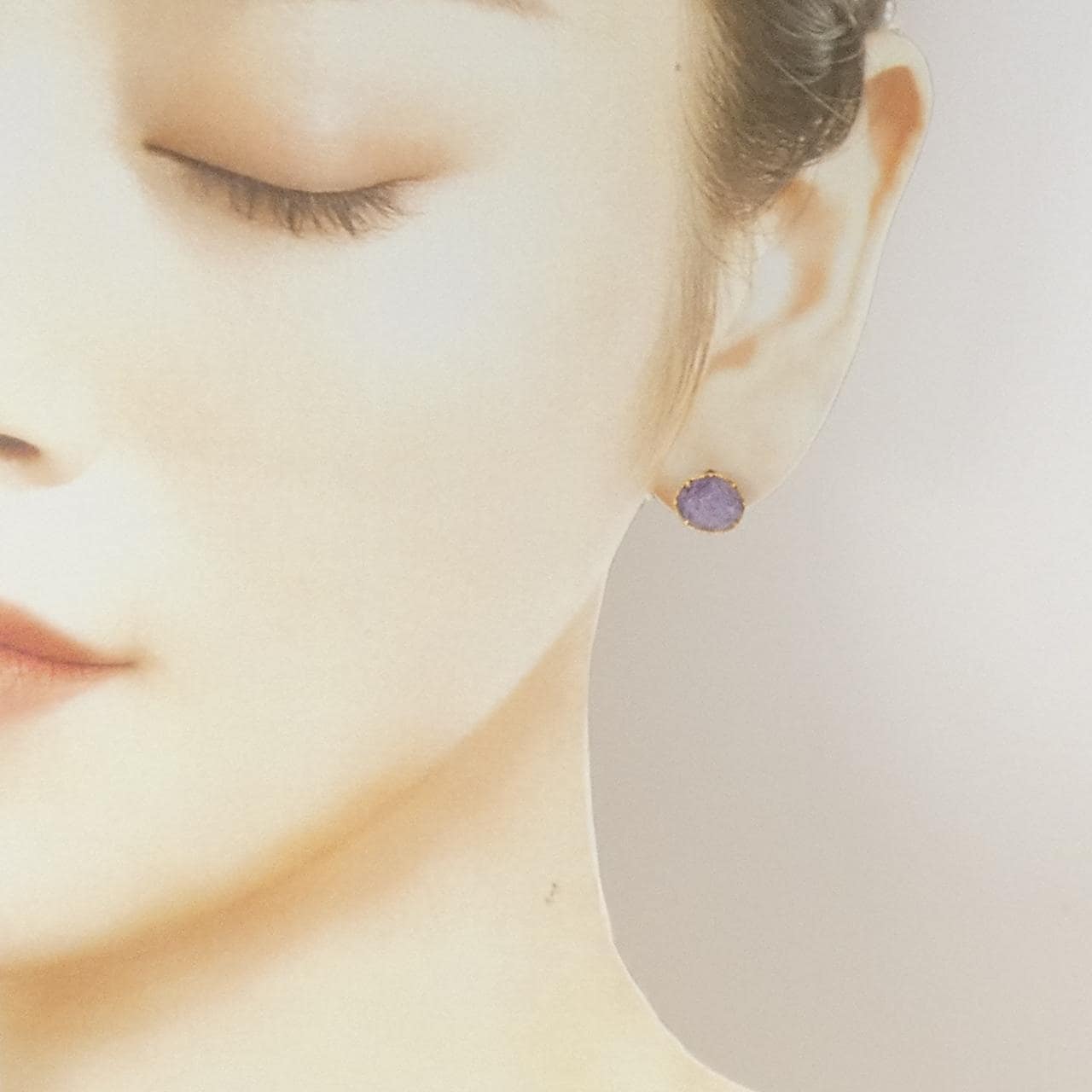 アガット クオーツ ピアス