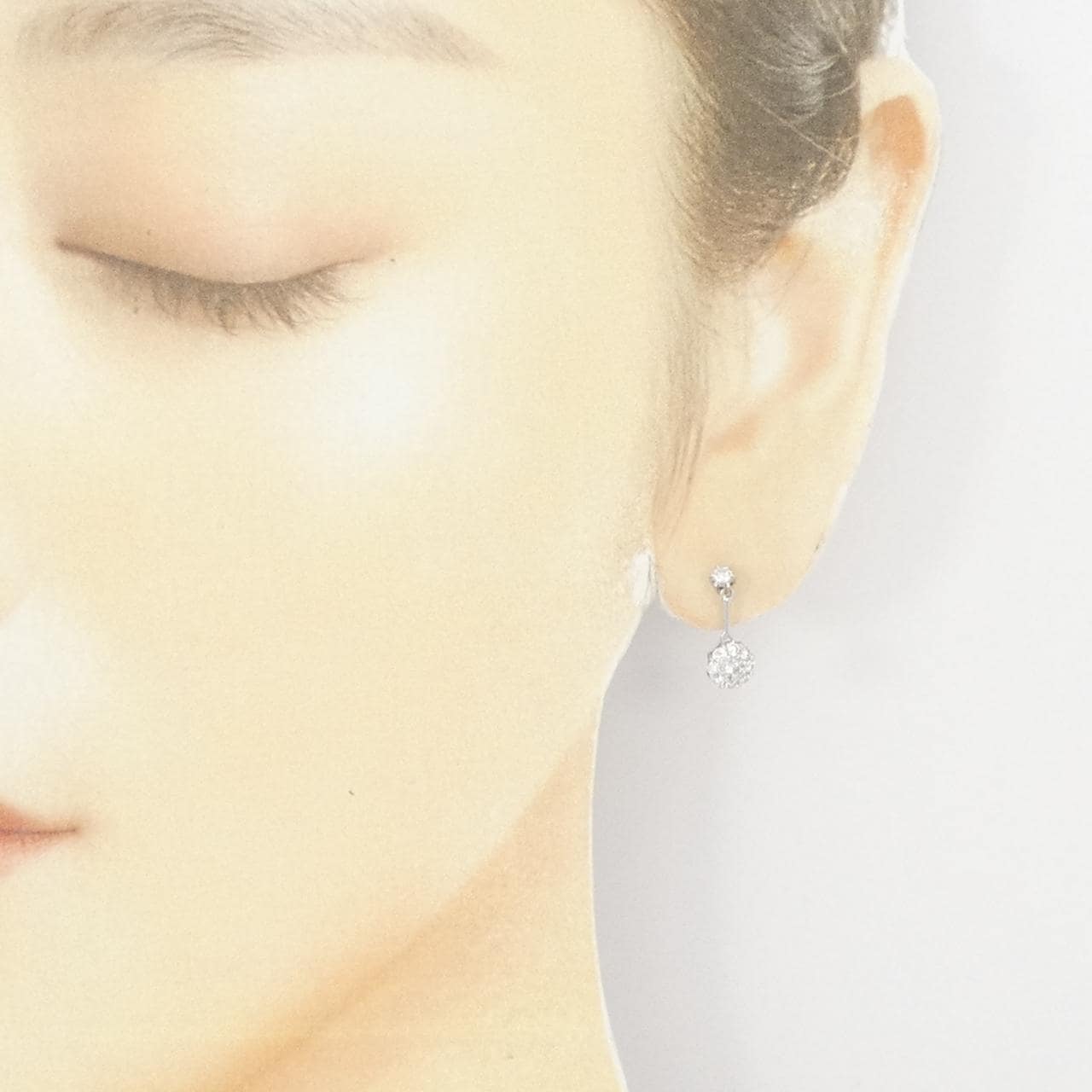 K18WG ダイヤモンド ピアス 0.50CT