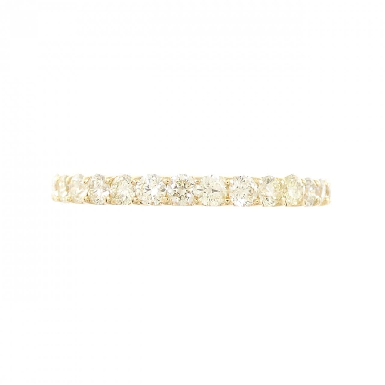 K18YG ハーフエタニティ ダイヤモンド リング 0.50CT