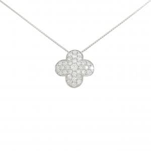 PT900/PT850 フラワー パヴェ ダイヤモンド ネックレス 0.85CT