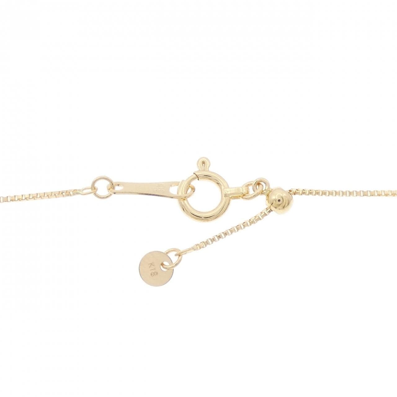 K18YG ソリティア ダイヤモンド ネックレス 0.20CT