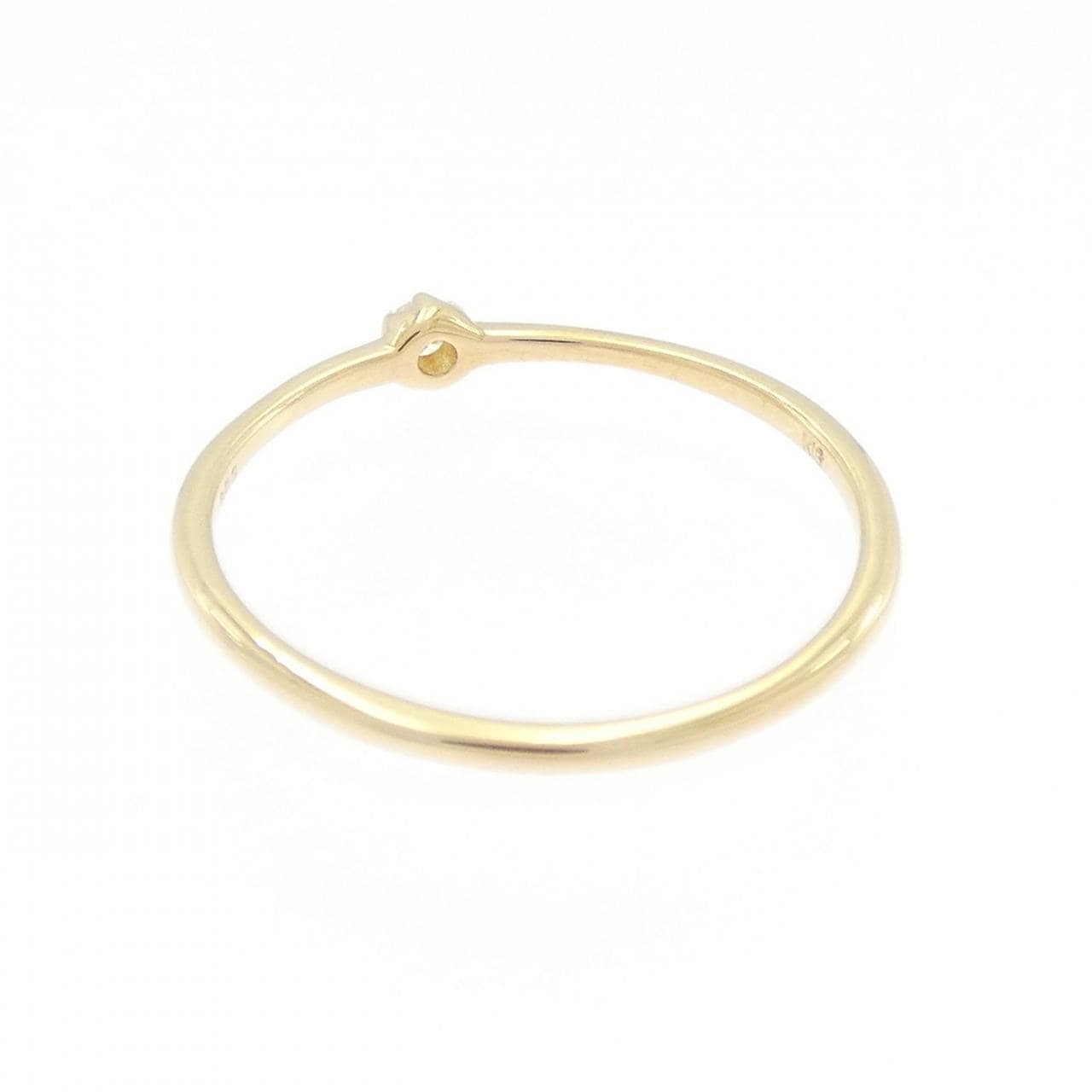 【リメイク】K18YG ソリティア ダイヤモンド リング 0.03CT