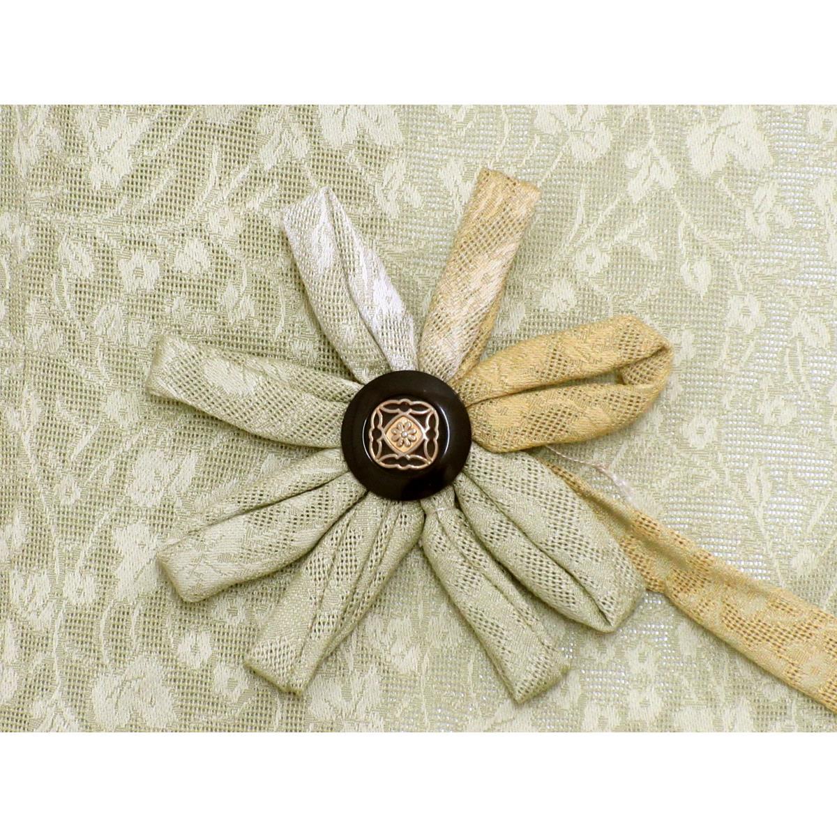 お洒落コート　単衣　紋紗織　セミロング