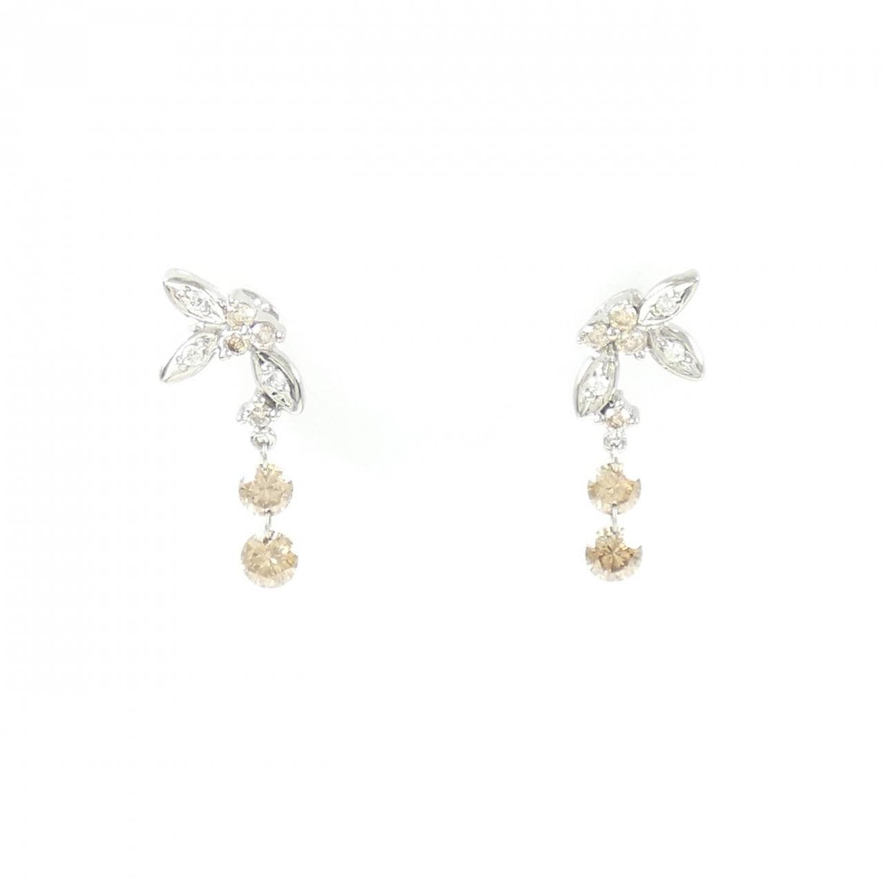 K18WG ダイヤモンド ピアス 0.40CT