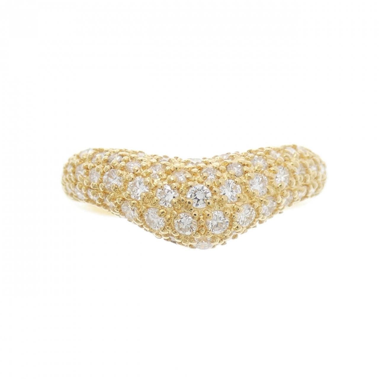 750YG パヴェ ダイヤモンド リング 0.53CT