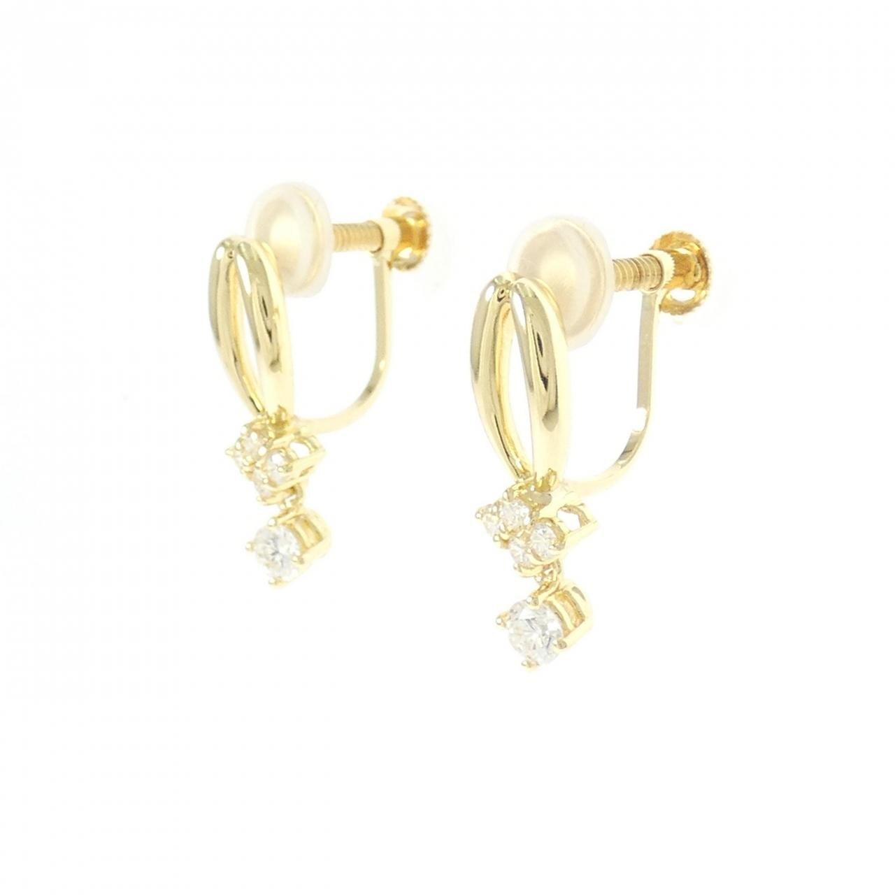K18YG ダイヤモンド イヤリング 0.38CT
