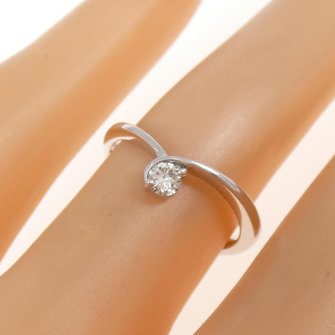 K14WG ダイヤモンド リング 0.10CT
