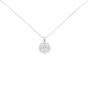【新品】PT900/PT850 フラワー ダイヤモンド ネックレス 0.22CT