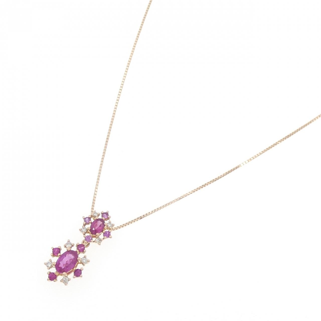 K18PG藍寶石項鏈0.86CT