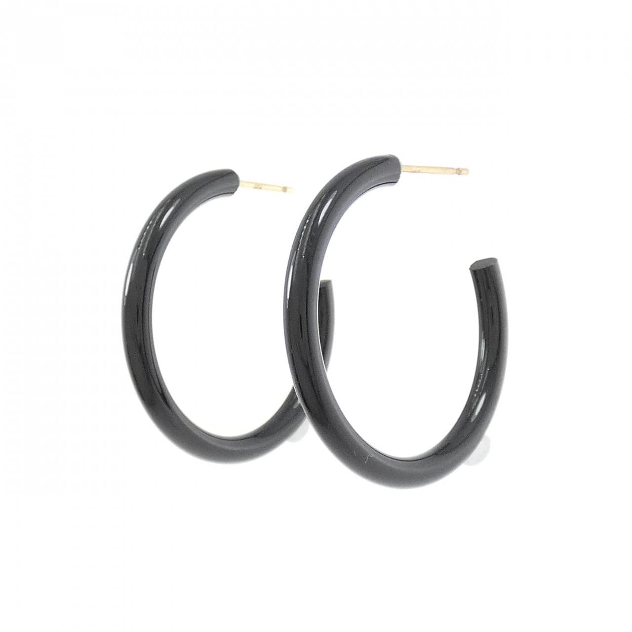 【新品】K18YG オニキス ピアス