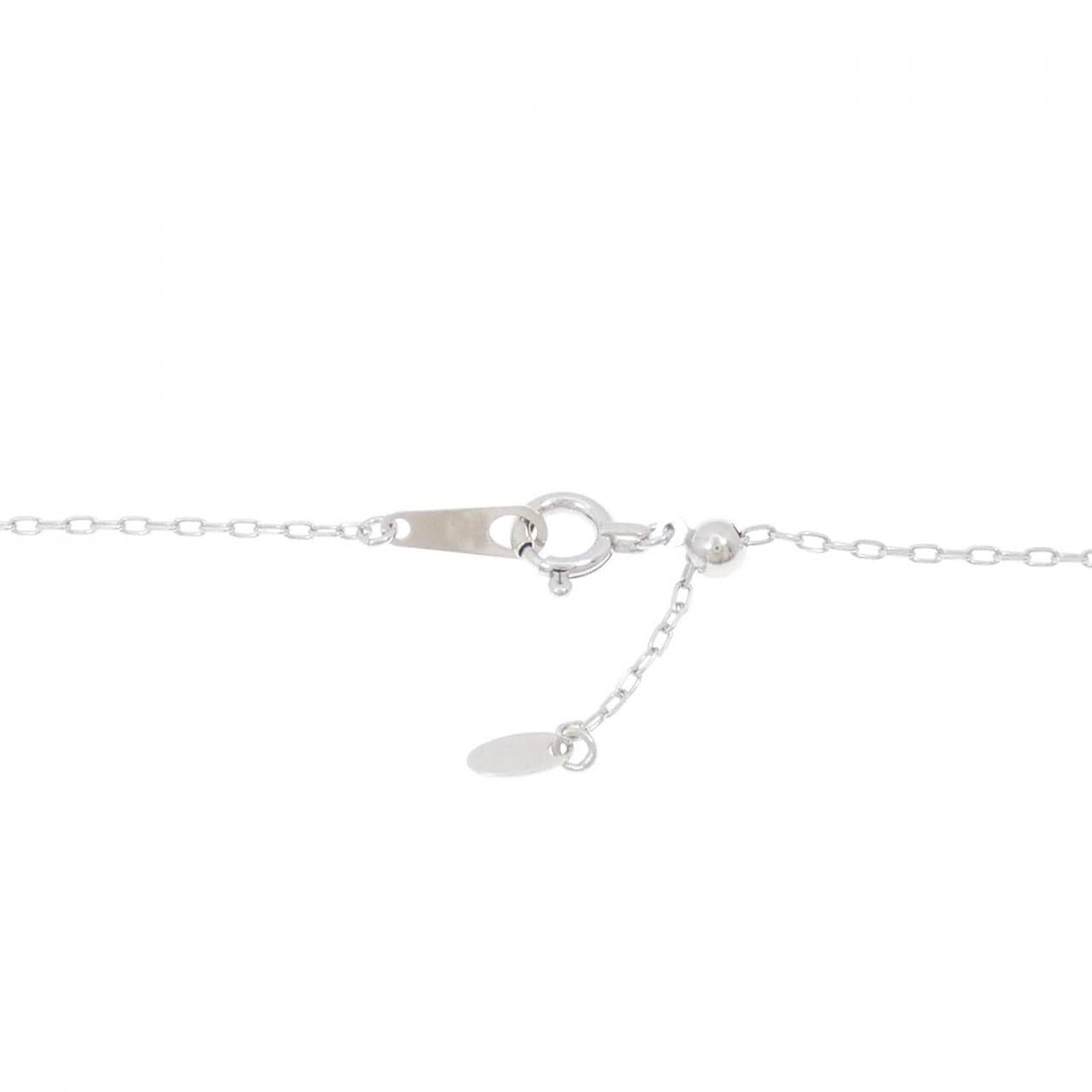 K18WG ハート サファイヤ ネックレス