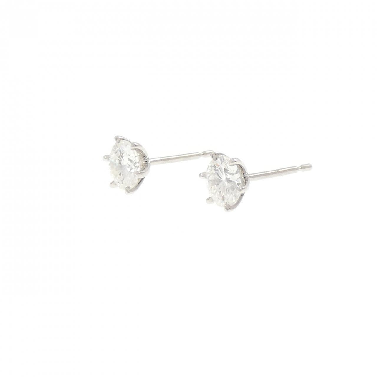 【リメイク】PT900/ST ダイヤモンド ピアス 0.500CT 0.518CT G-H VS1 VG-G
