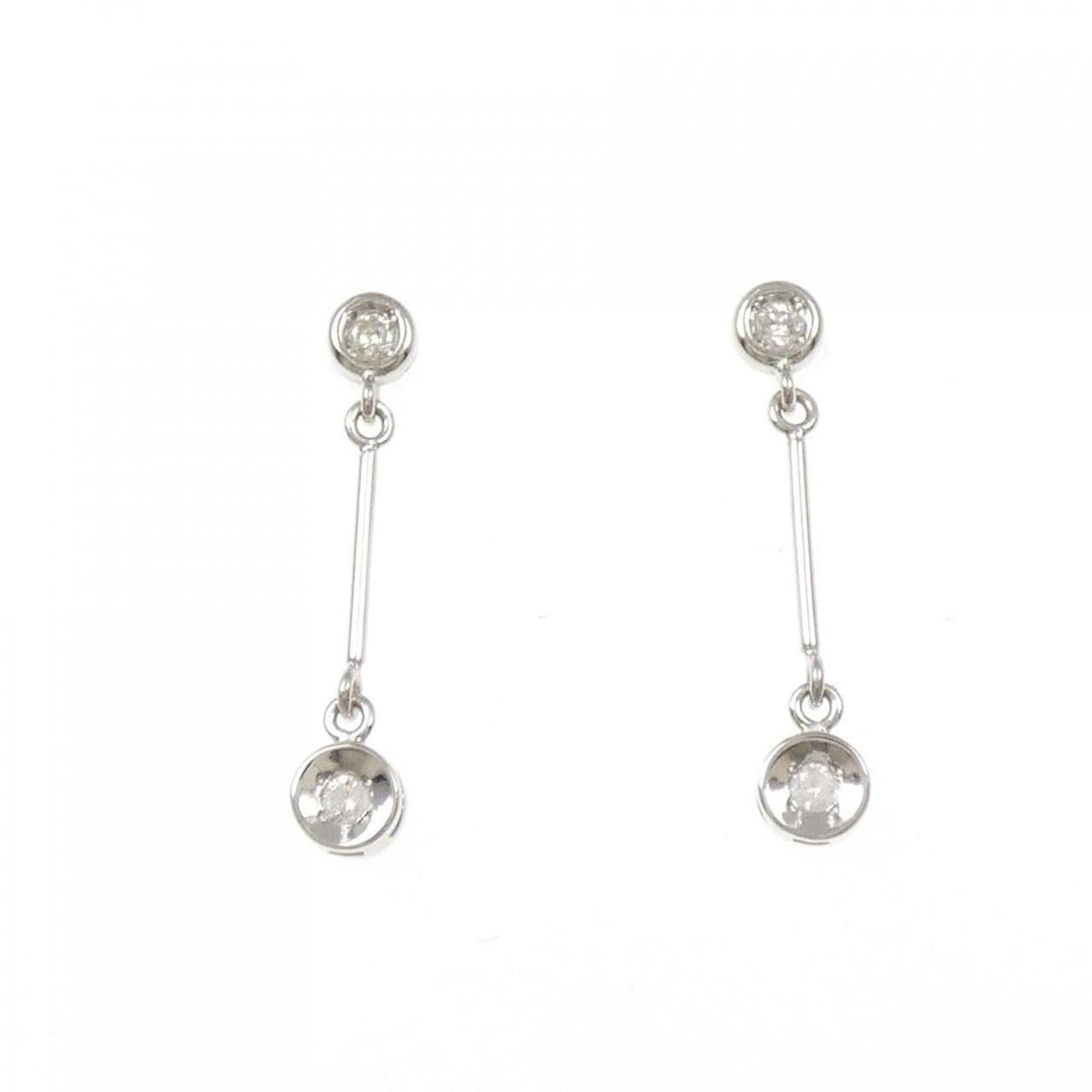 PT900 ダイヤモンド ピアス