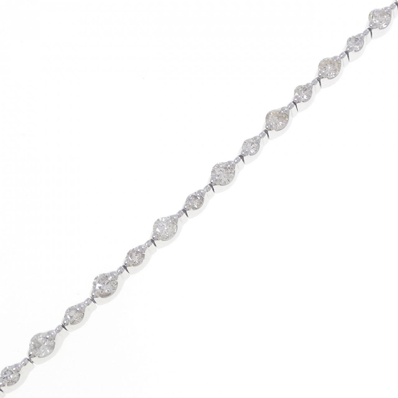 K18WG ダイヤモンド ブレスレット 2.00CT