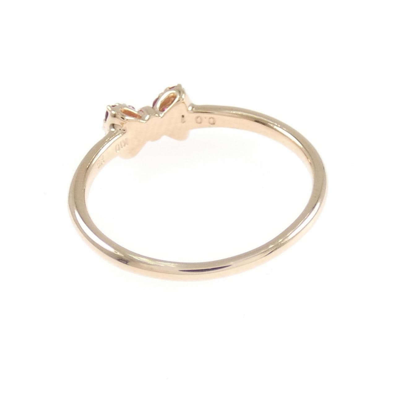 K10PG リボン ルビー リング