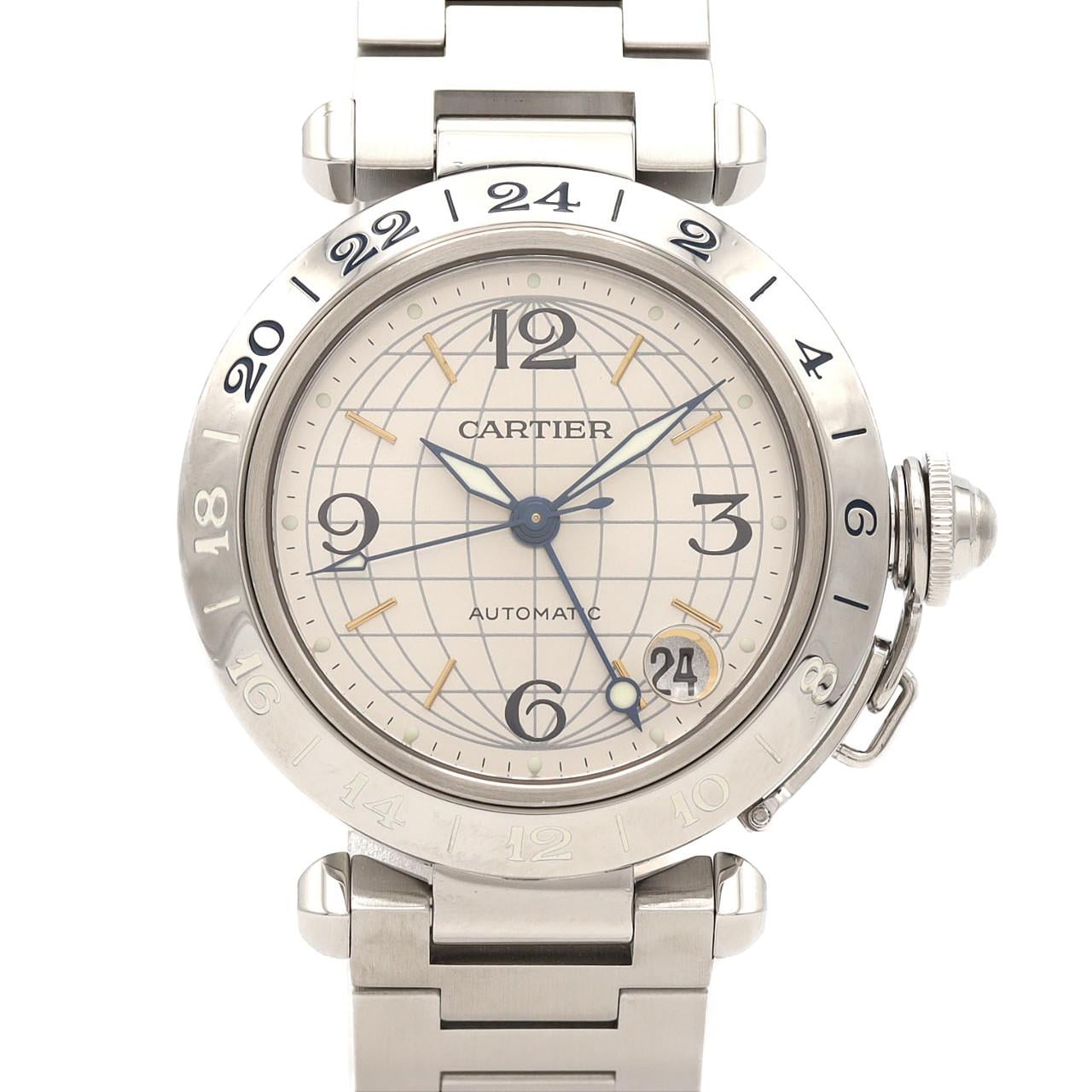 カルティエ パシャC GMT W31029M7 SS 自動巻