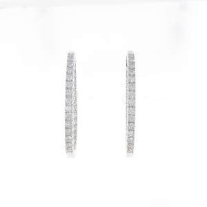 K18WG ダイヤモンド ピアス 0.724CT