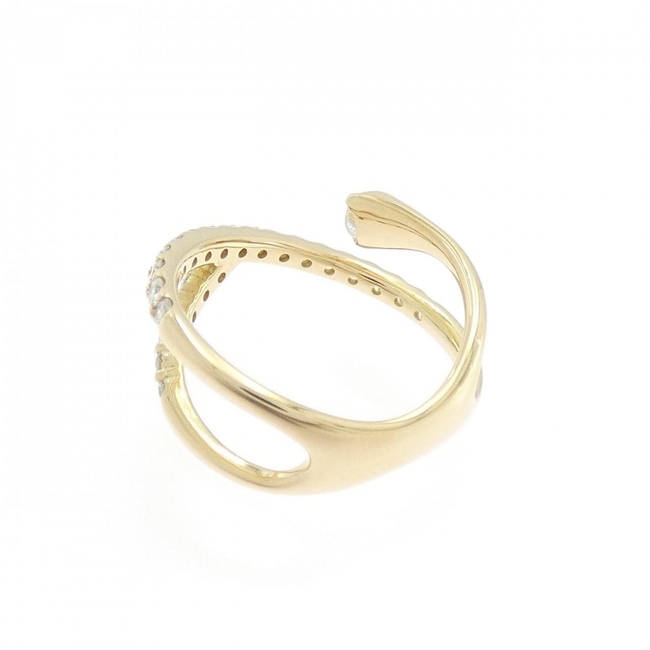 K18YG ダイヤモンド ピンキーリング 0.35CT