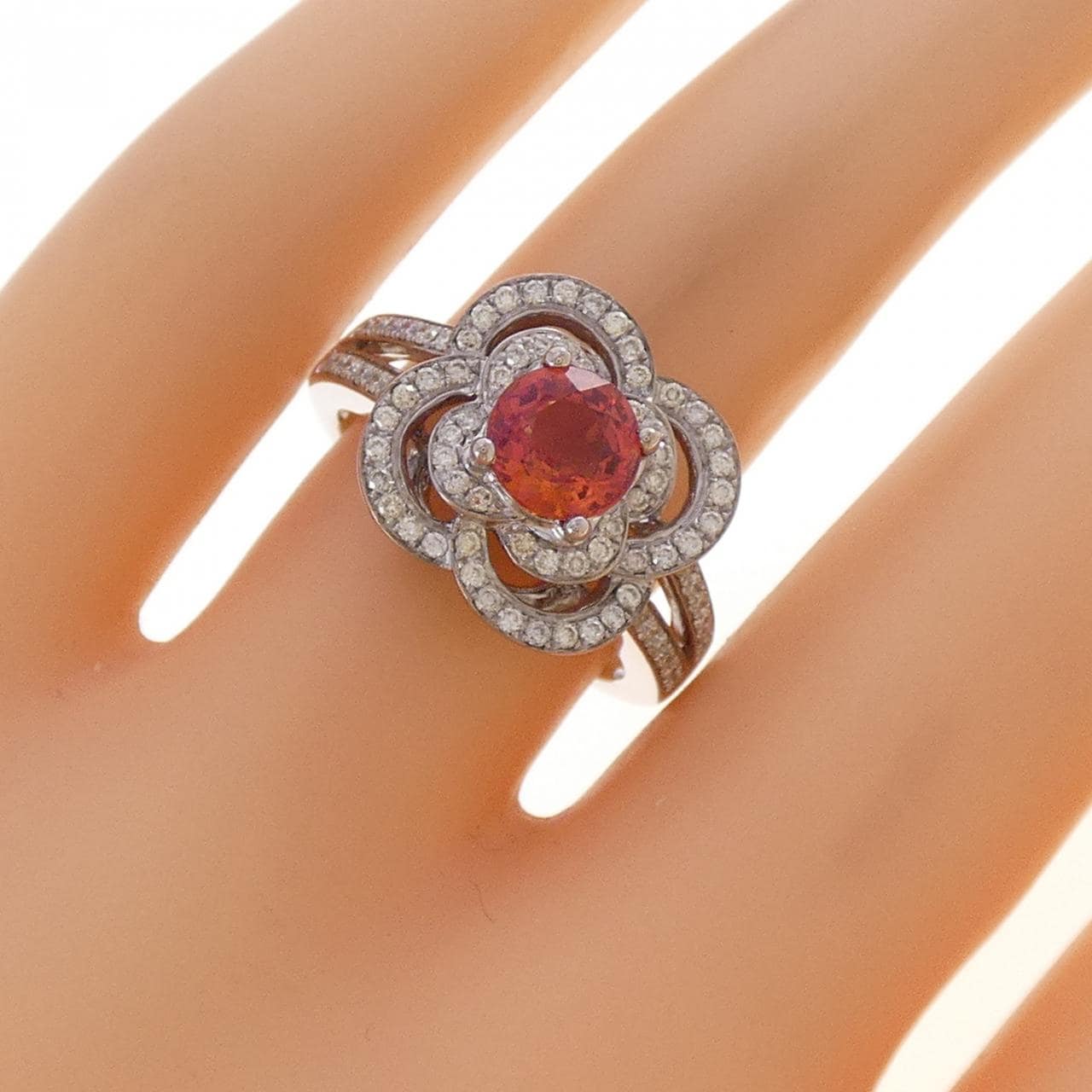 K18WG サファイヤ リング 1.11CT