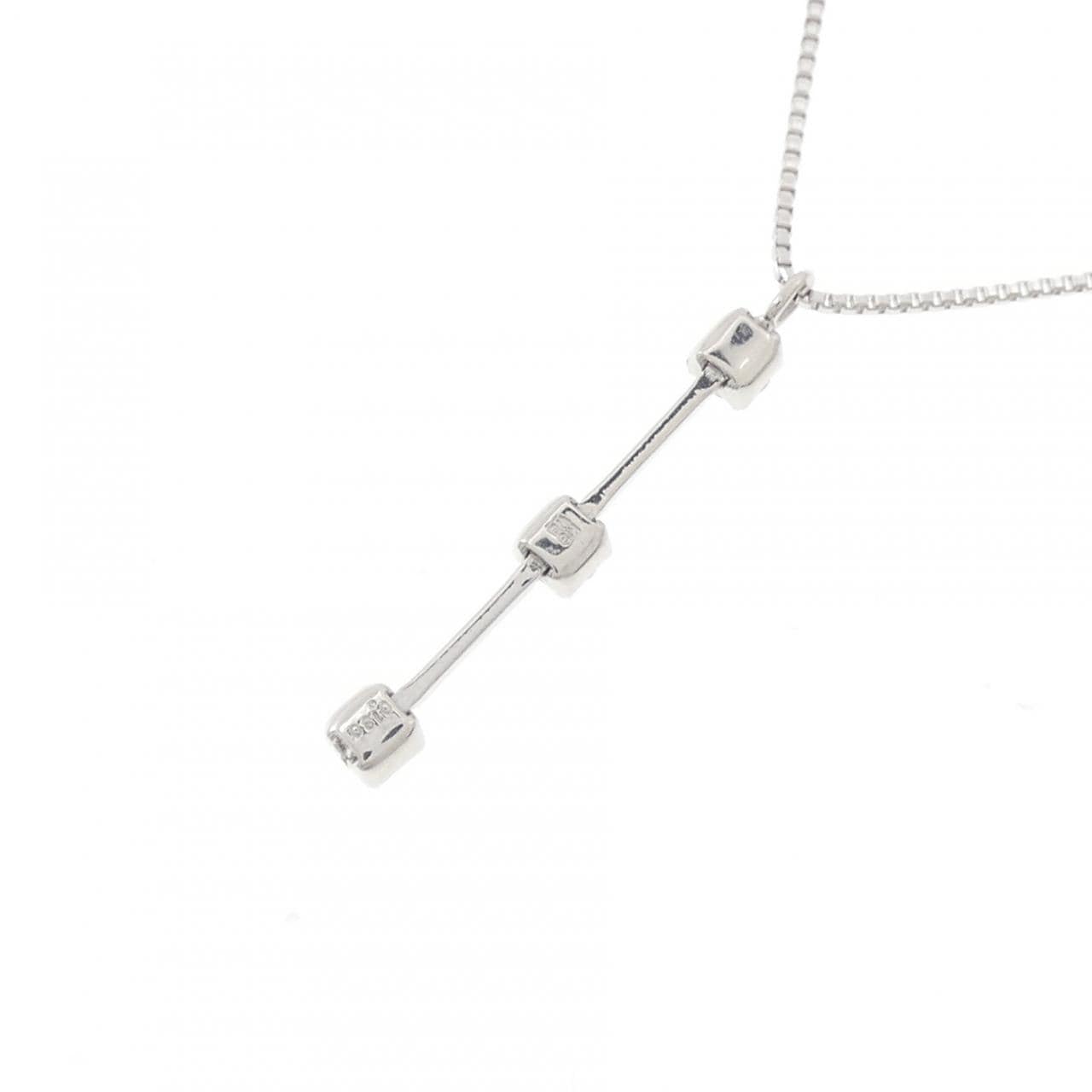K18WG ダイヤモンド ネックレス 0.130CT
