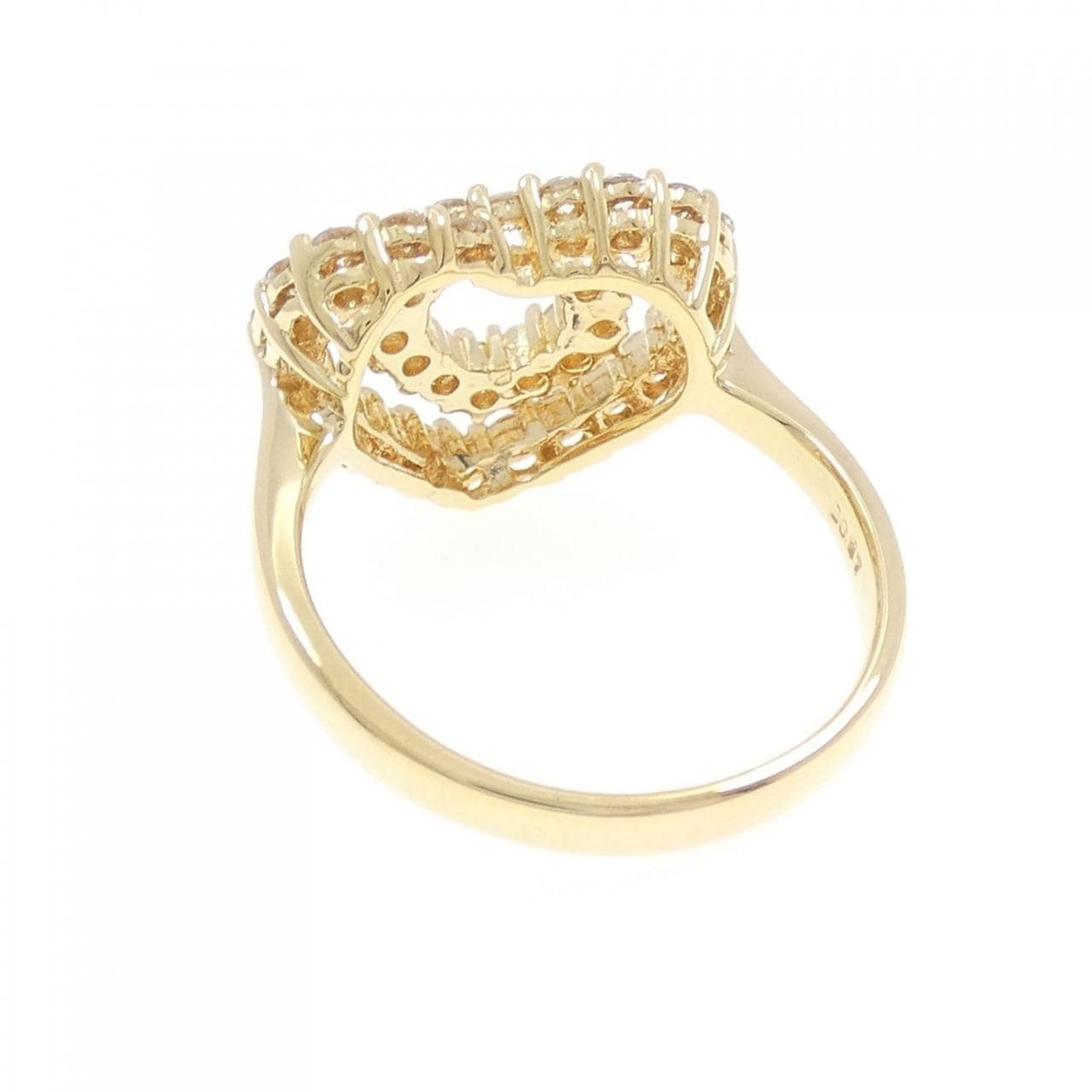 750YG ハート ダイヤモンド リング 0.97CT