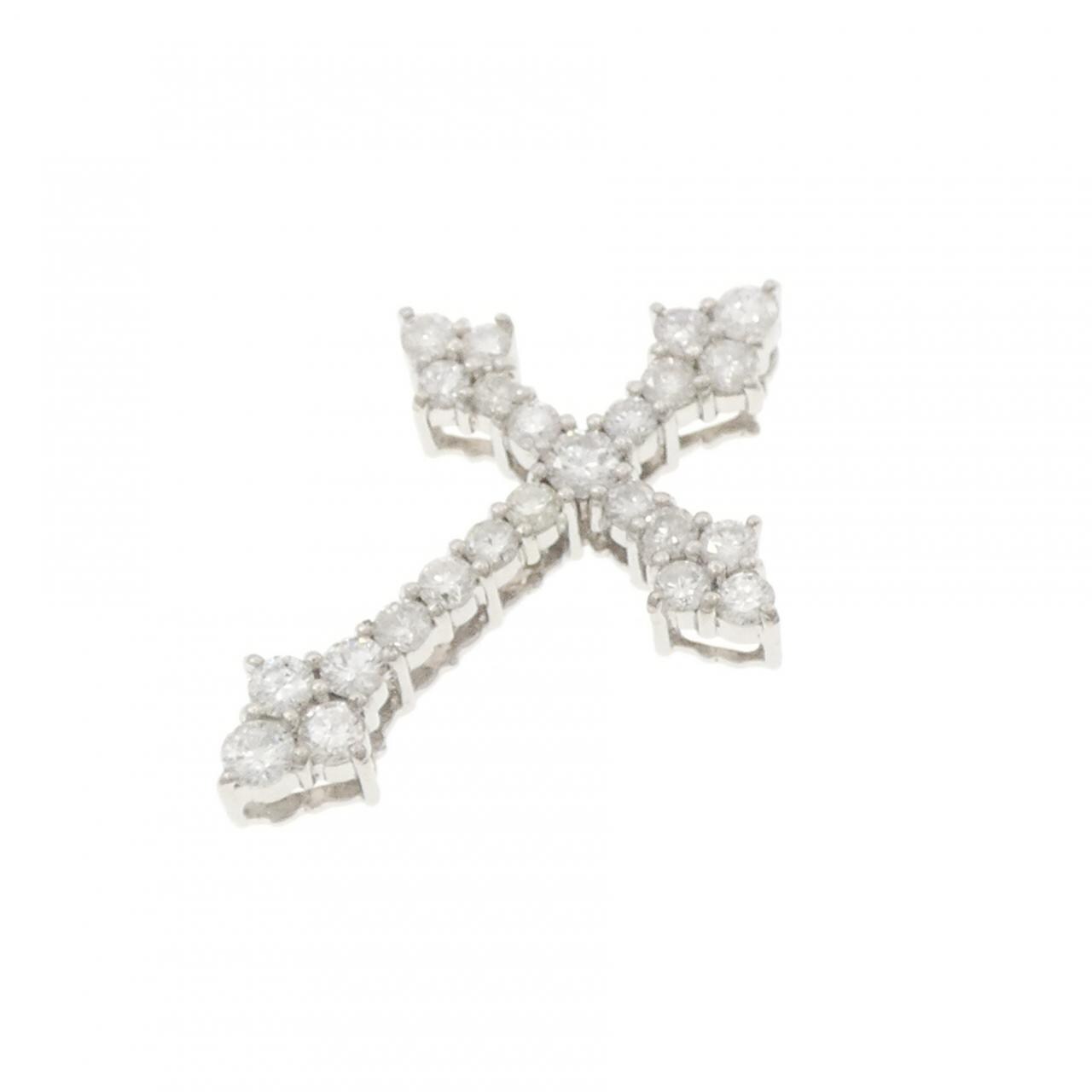 PT900 クロス ダイヤモンド ペンダント 1.00CT