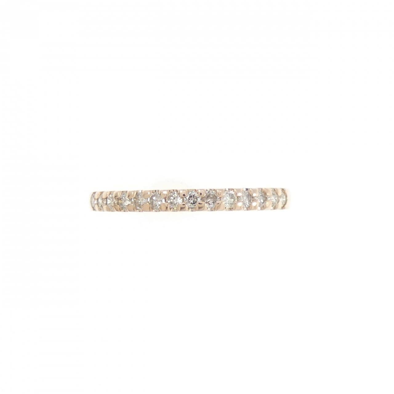 K14PG ハーフエタニティ ダイヤモンド リング 0.22CT