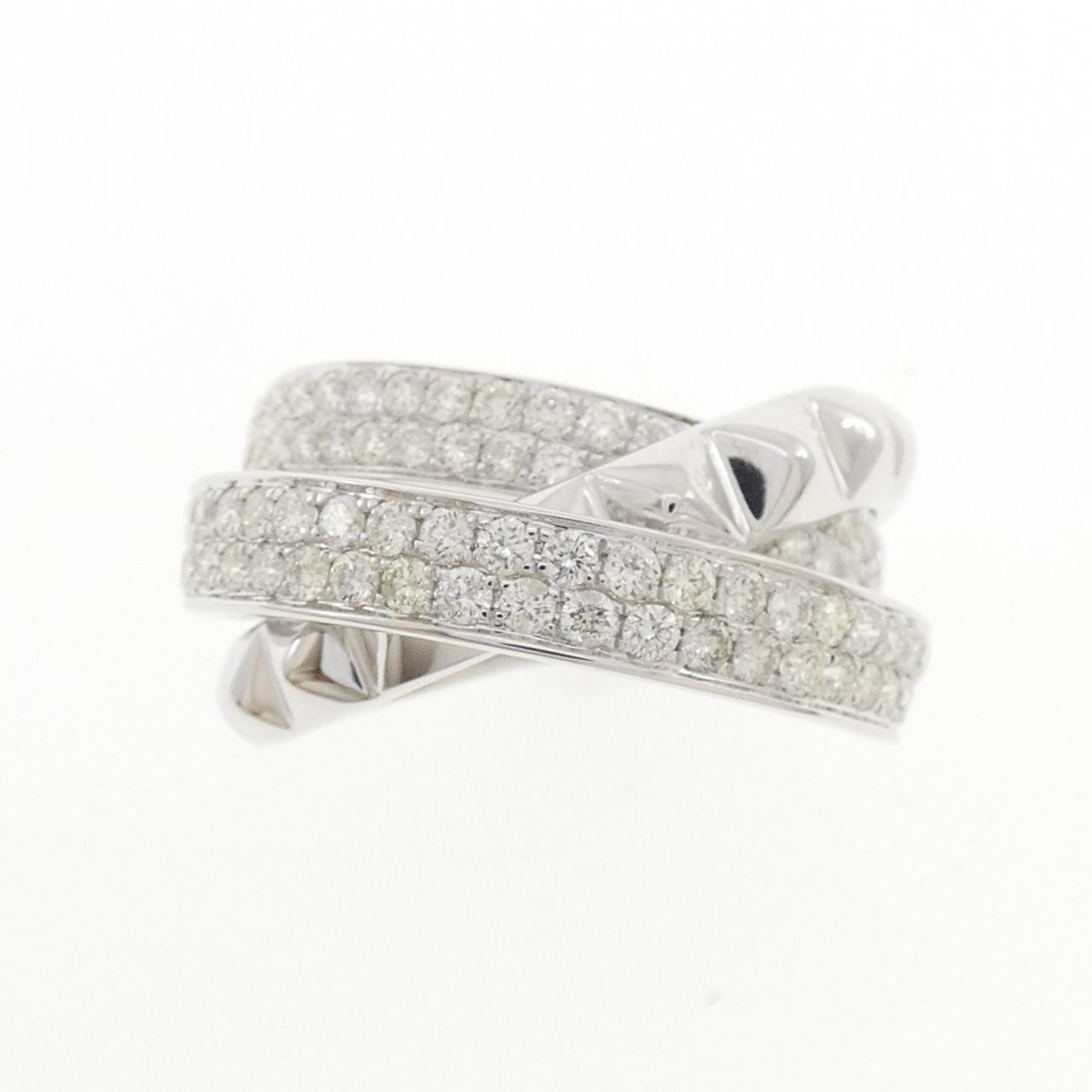 K18WG ダイヤモンド リング 1.00CT