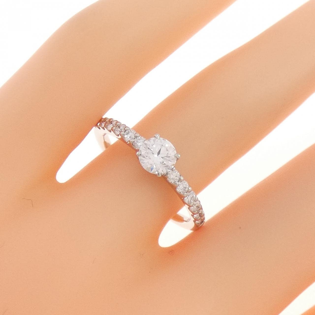 PT950 ダイヤモンド リング 0.428CT D VVS2 EXT