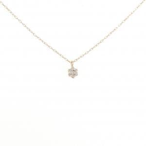 K10PG solitaire Diamond necklace 0.08CT