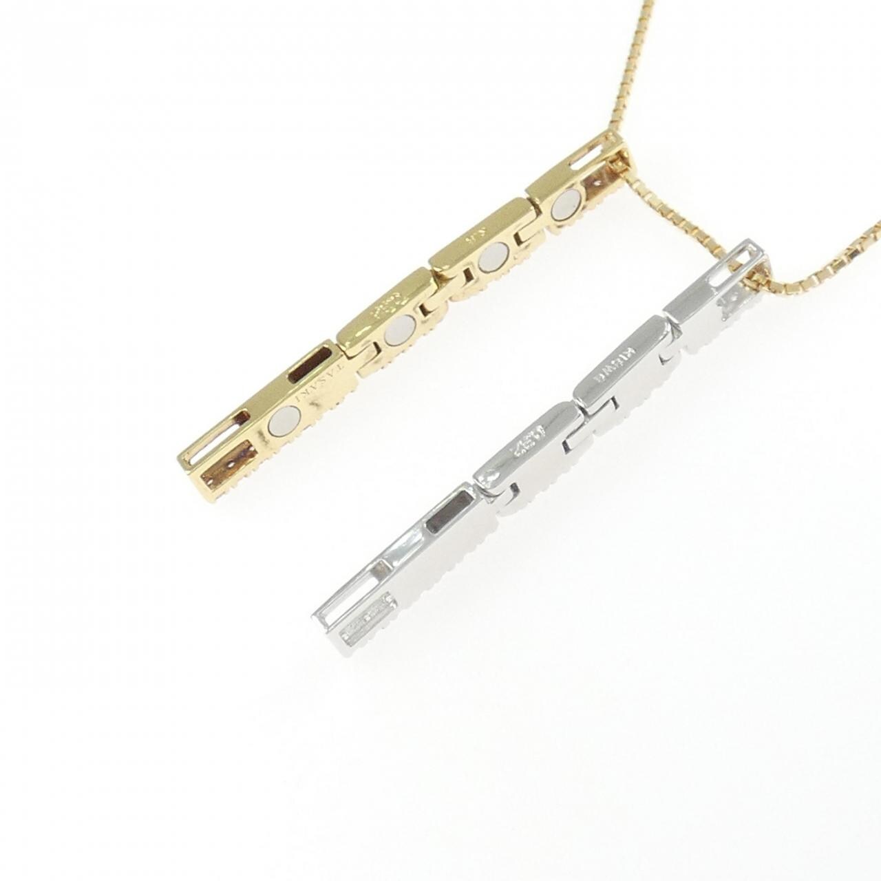 K18YG/K18WG ダイヤモンド ネックレス 0.32CT