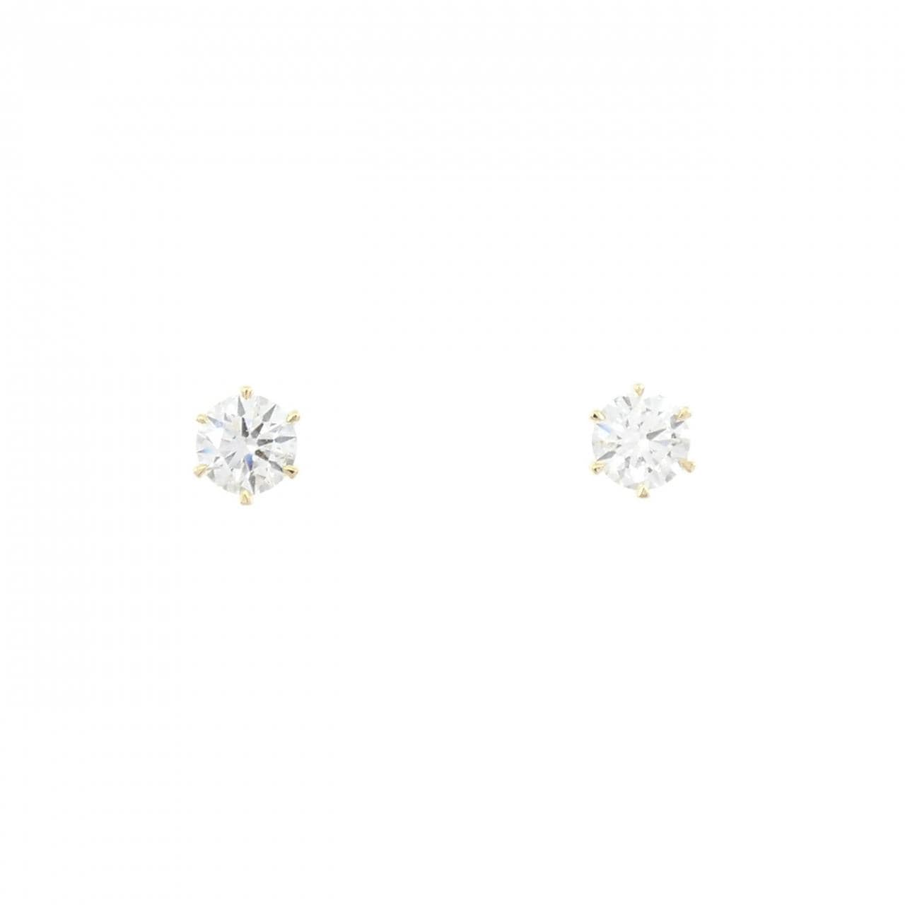 【リメイク】K18YG/ST ダイヤモンド ピアス 0.207CT 0.218CT F VS2 3EXT-EXT H&C