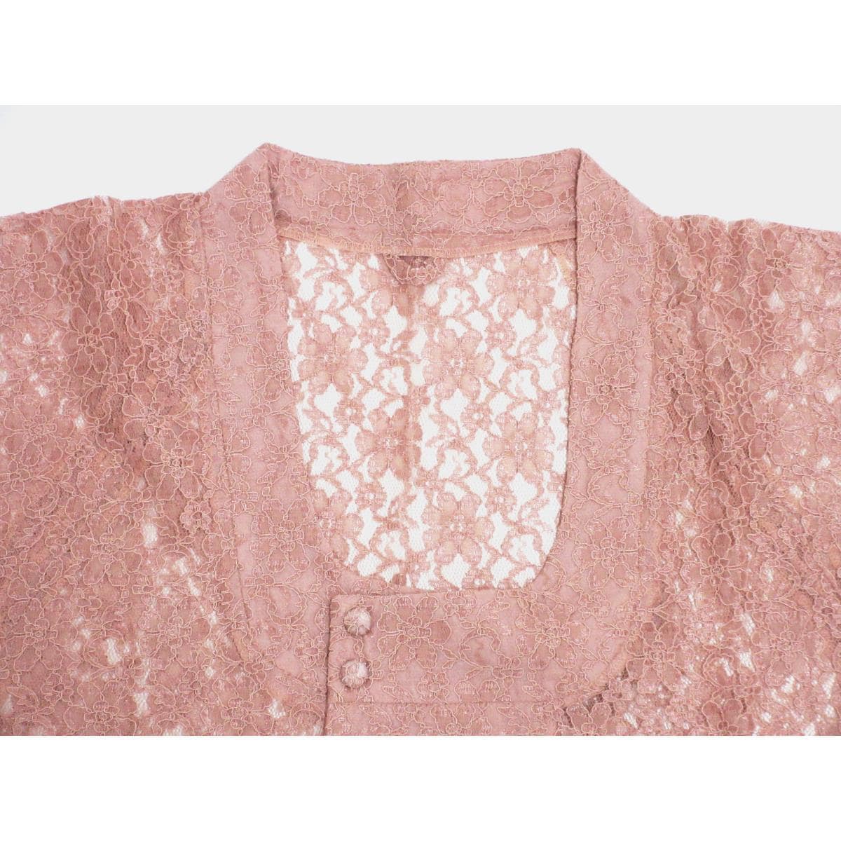 道行コート　単衣　レース　千代田衿