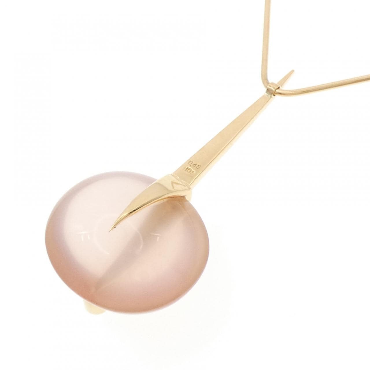 K18YG ローズクオーツ ネックレス