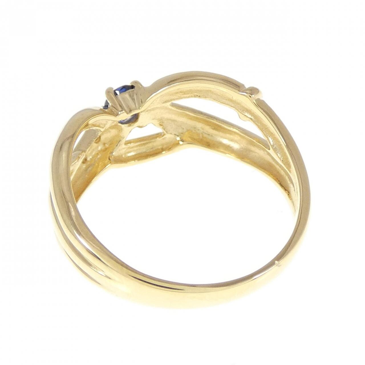 K18YG sapphire ring