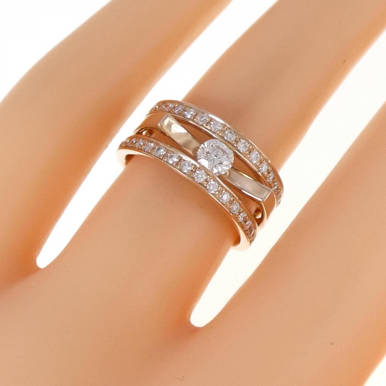 K18PG ダイヤモンド リング 0.20CT