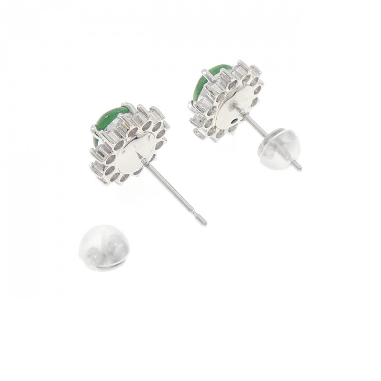 PT900 ヒスイ ピアス