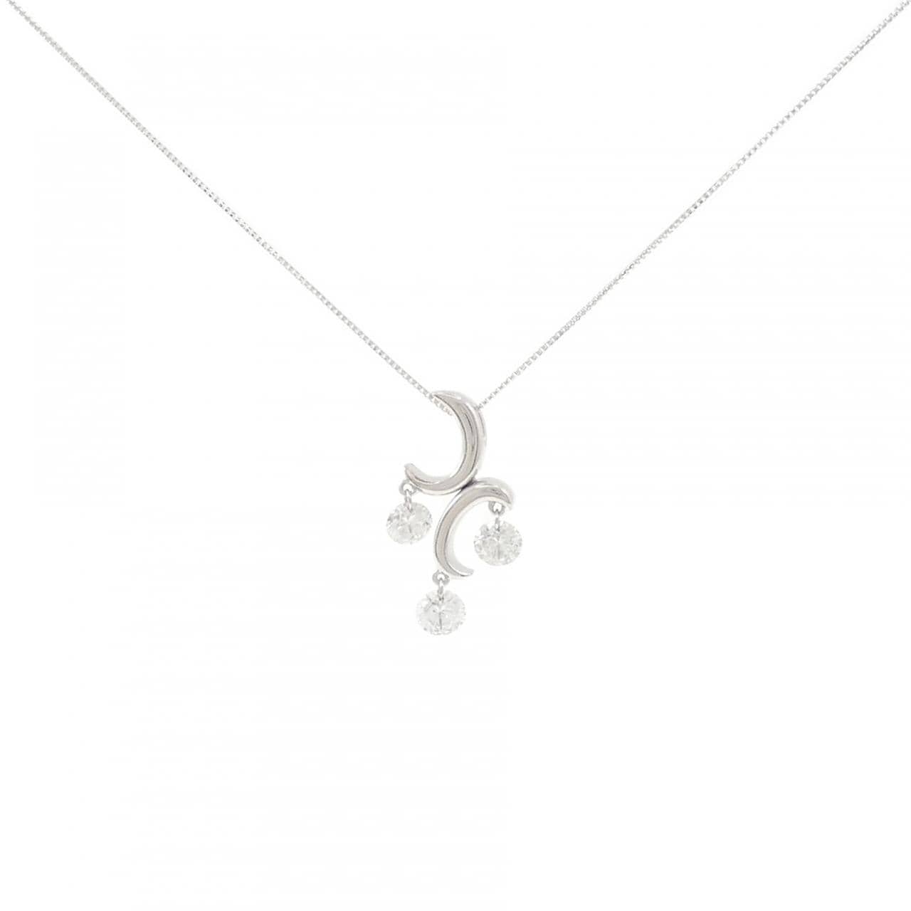 K18WG ダイヤモンド ネックレス 1.00CT