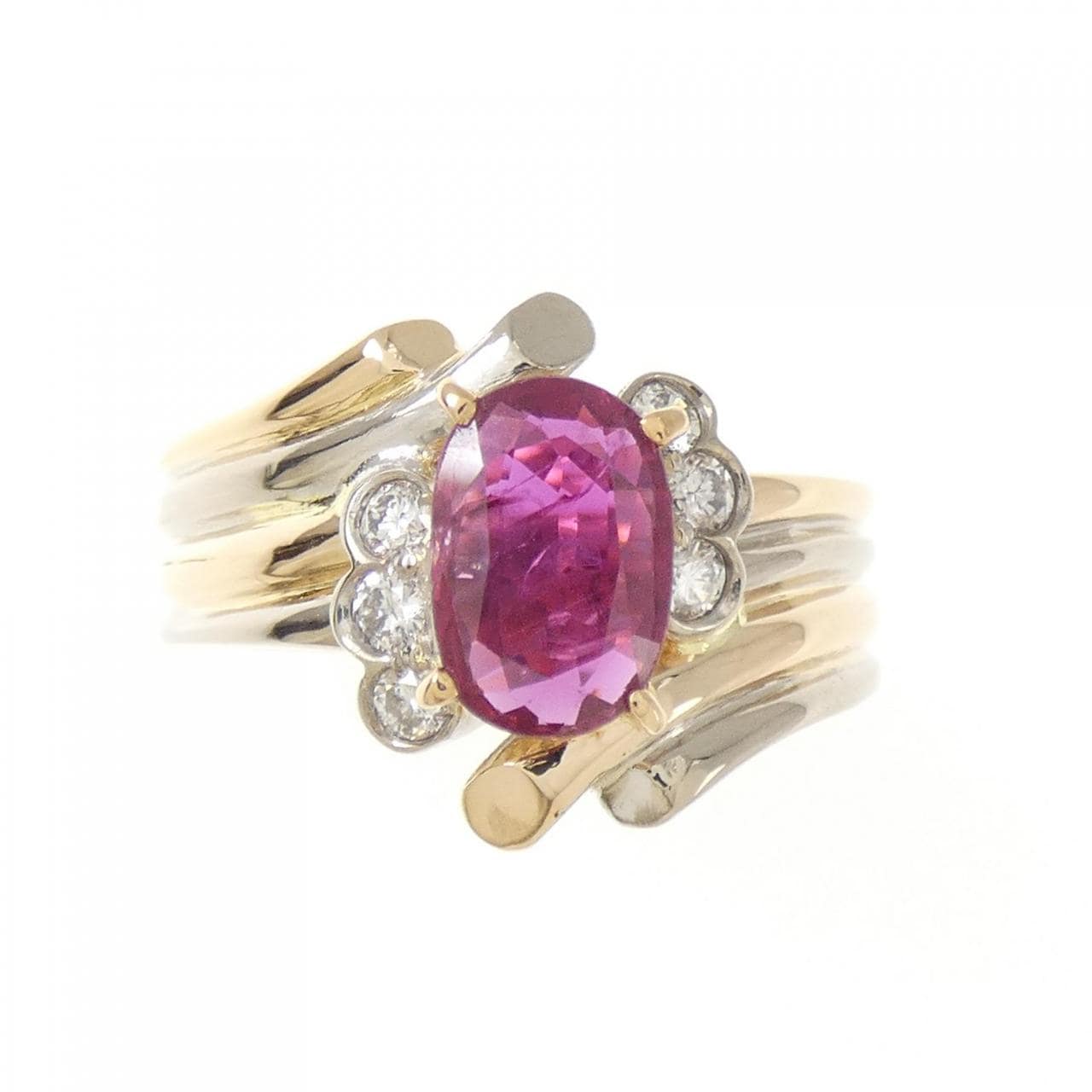 K18PG/K18WG ルビー リング 0.84CT