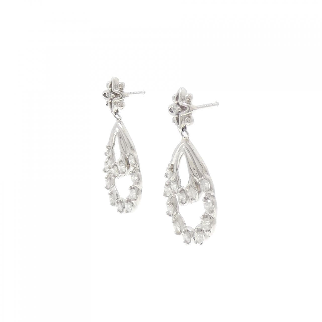 PT900 ダイヤモンド ピアス 0.70CT